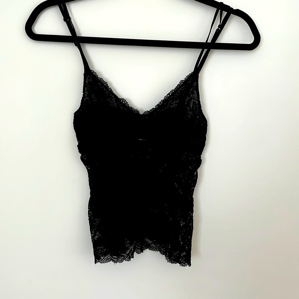 Black lace tank